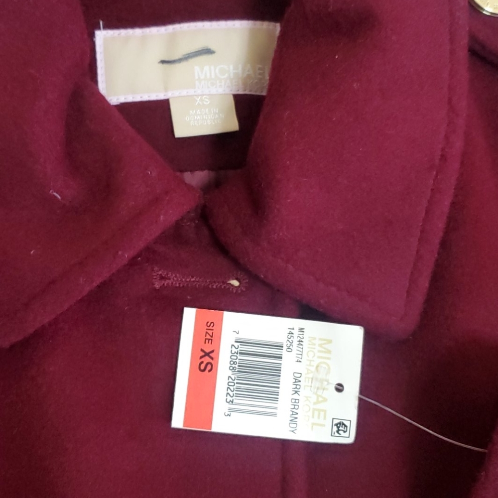 MICHAEL KORS DARK BRANDY COAT XS - Picture 13 of 16